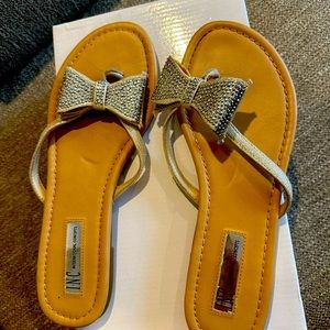Never worn. Adorable Sandals with bow